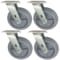 Mapp Caster 8 Grey Rubber Wheel Caster Set for Drywall & Sheet Rock Dollies, PK4 146PERC820S-4 - alternate 1